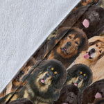 Tibetan Mastiff Full Face Blanket