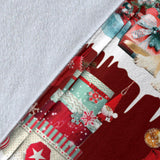 Welsh Corgi Snow Christmas Blanket