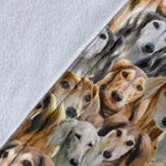 Saluki Full Face Blanket