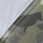 Norwegian Elkhound Camo Blanket