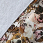 American Bulldog 1 Full Face Blanket