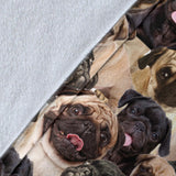 Pug Full Face Blanket