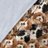 Cavapoo Full Face Blanket