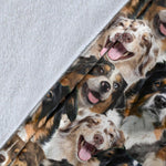 Australian Shepherd Full Face Blanket