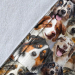 Australian Shepherd Full Face Blanket